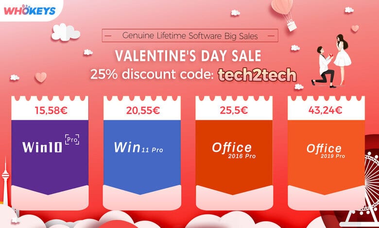 🔥Whokeys Valentine’s Day promo up to 91% off! Buy Windows for only €15! – Tech2Tech