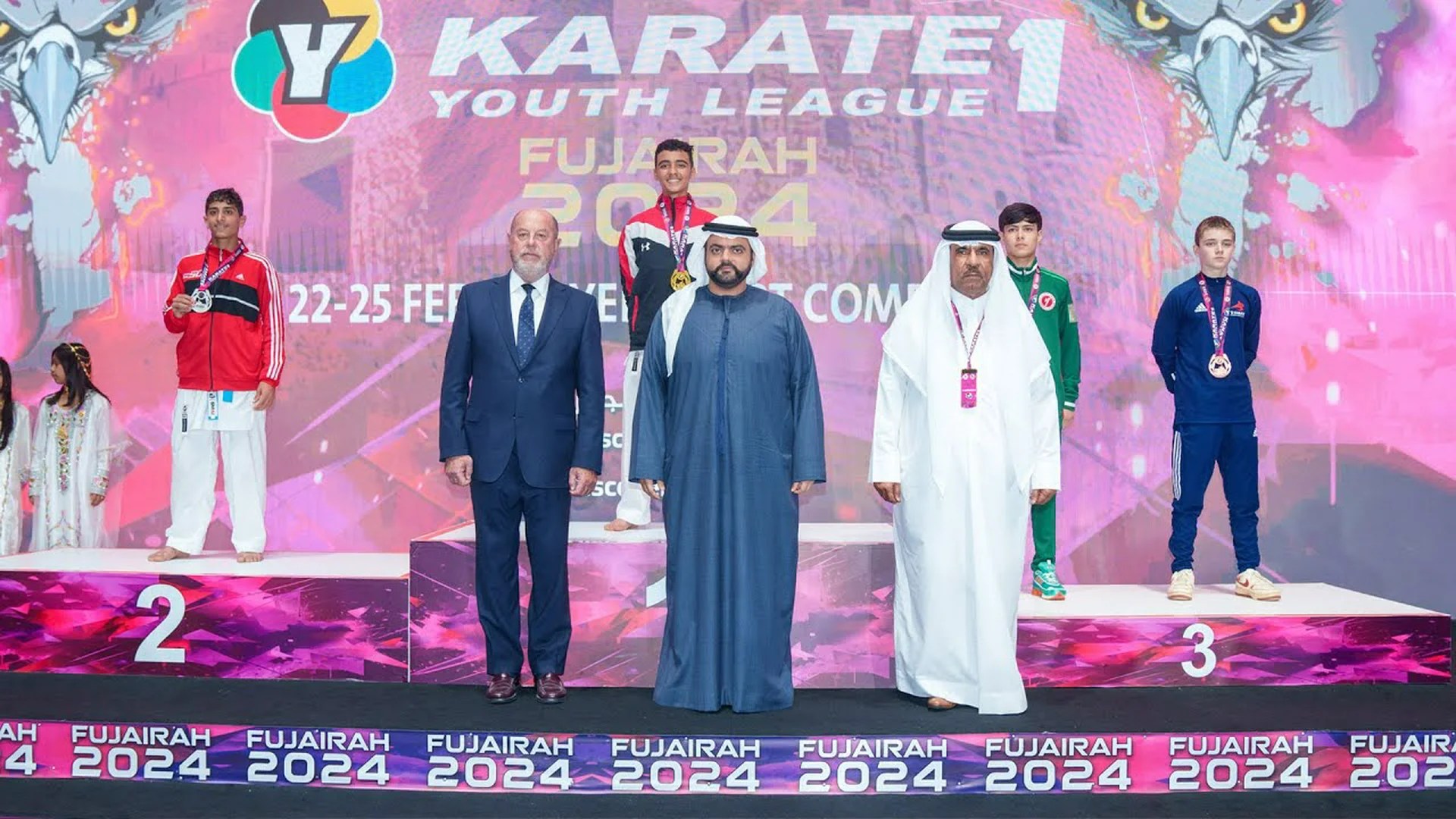 His Highness Sheikh Mohammed bin Hamad bin Mohammed Al Sharqi, Crown Prince of Fujairah, Celebrates Success at World Youth Karate League Championship in Fujairah