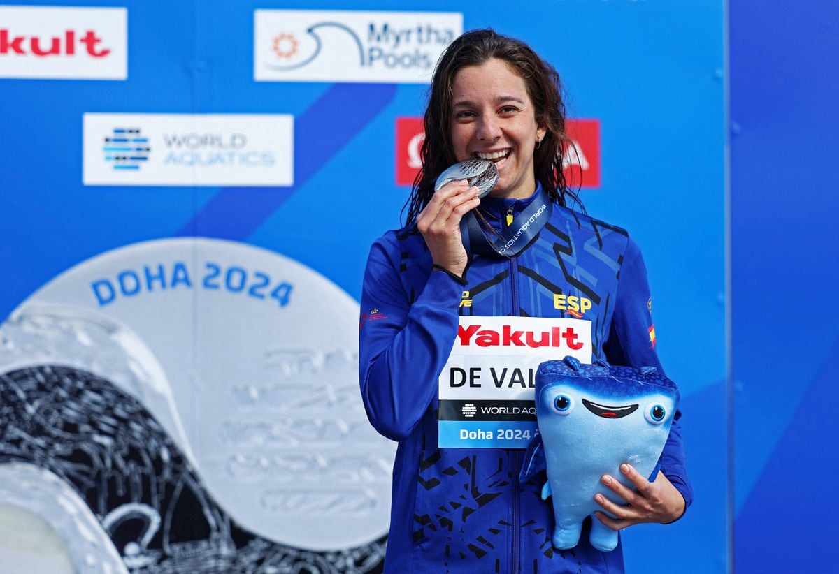 María de Valdés, silver in the 10 kilometers in open water at the Doha Swimming World Cup | Sports - Archyde