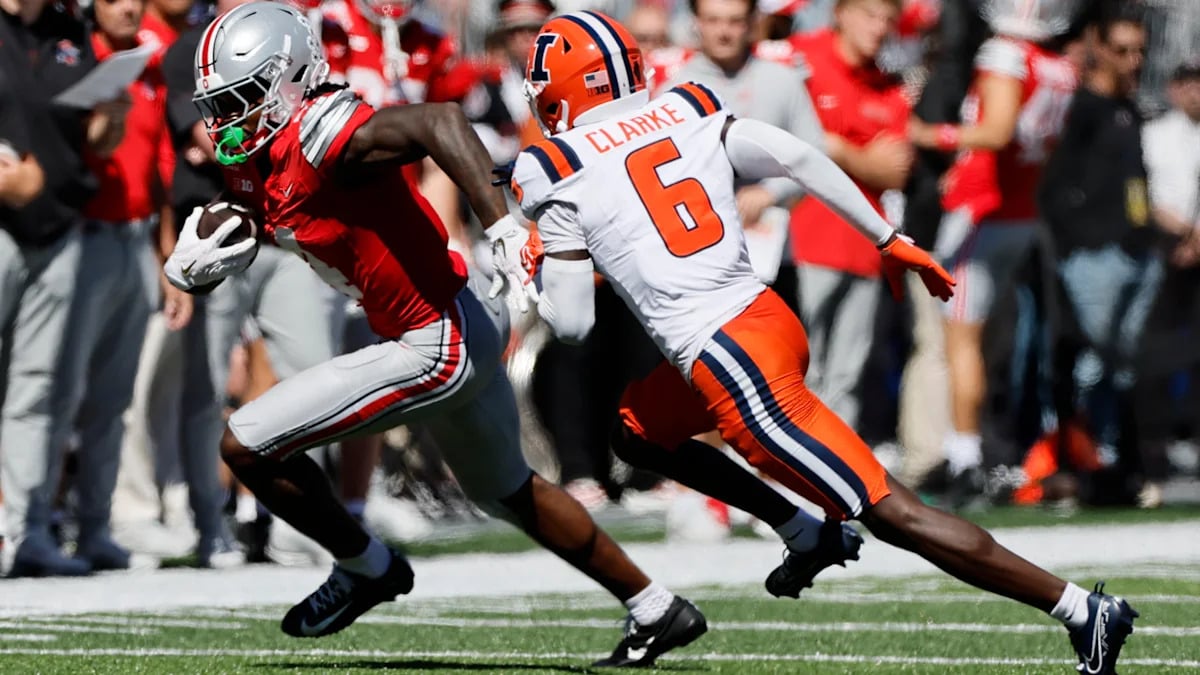 Jeremiah Smith Ties Ohio State Record With Four TDs in Win Over Illinois