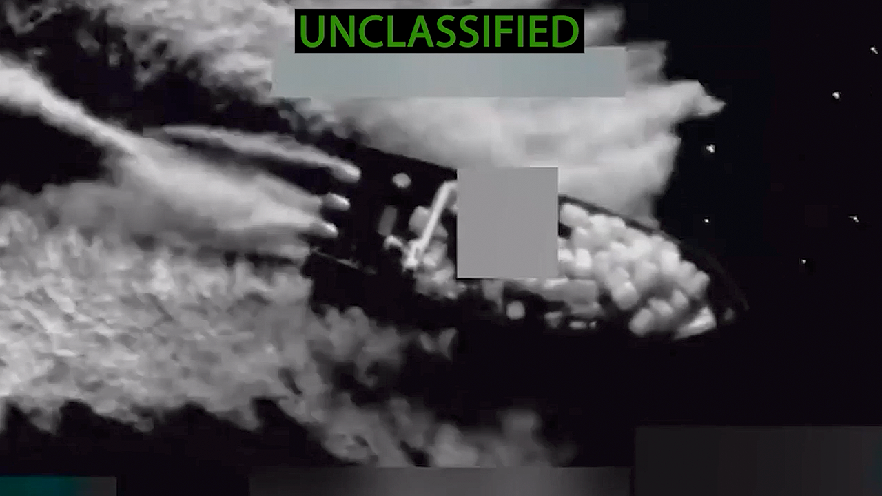 Exclusive newly unclassified Pentagon images show suspected drug boats at sea